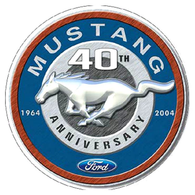 GE Enseigne en aluminum Rond 12'' Mustang 40ième anniversaire